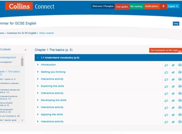 collins connect homework answers